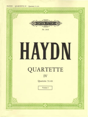 Haydn, Franz Joseph - 83 Quartets, Volume 4: 33 Quartets - String Quartet - edited by Andreas Moser and Hugo Dechert - Edition Peters