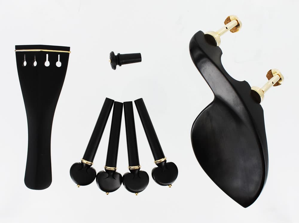 Viola Matched Parts Ebony Gold Pin/Collar