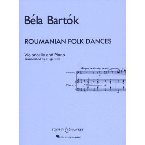 Bartok, Bela - Roumanian Folk Dances Sz 68 for Cello and Piano - Transcribed by Silva - Boosey & Hawkes Edition