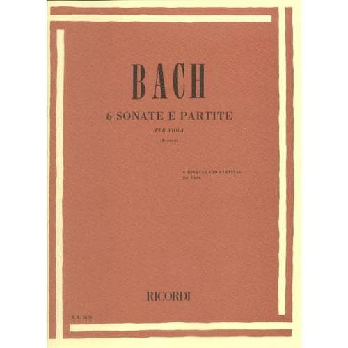 Bach, JS - 6 Sonatas and Partitas for Viola - Arranged by Bennici - Ricordi Edition