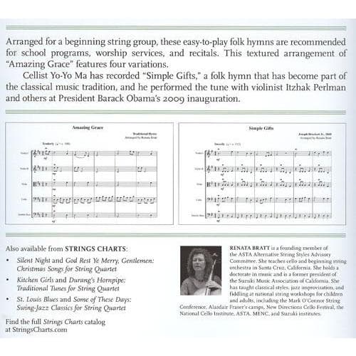 Amazing Grace / Simple Gifts - String Orchestra - Score and Parts - arranged by Renata Bratt - String Letter Publishing