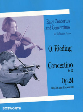 Rieding, Oscar - Concertino In  G Major Op 24 For Violin and Piano Published by Bosworth & Co