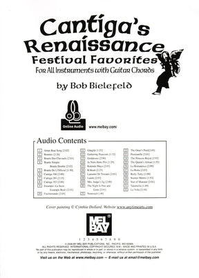 Bielefeld, Robert - Cantiga's Renaissance Festival Favorites for All Instruments - Treble Clef with Guitar Chords and Online Audio - Mel Bay Publication