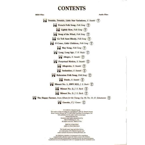 Suzuki Viola School Piano Accompaniment MIDI/CD-ROM, Volume 1