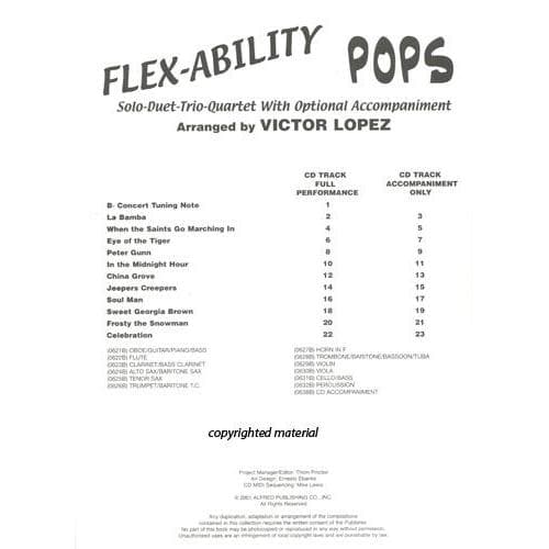 Victor Lopez - Flex Ability Pops: Cd Accompaniment . Published by Alfred Music.