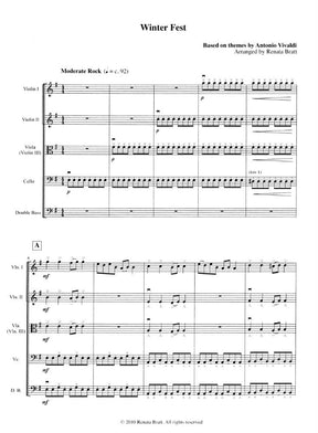 Holiday Songs for Beginning String Orchestra - Winter Fest - Nuts, Crackers, Sweet - Score and Parts - Arranged by Renata Bratt - String Letter Publication