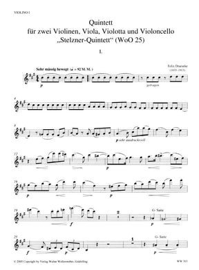 Draeseke, Felix - Quintet in A major, WoO 25 ("Stelzner-Quintett") - Two Violins, Viola, Violotta, and Cello - edited by Udo R Follert - Verlag Walter Wollenweber