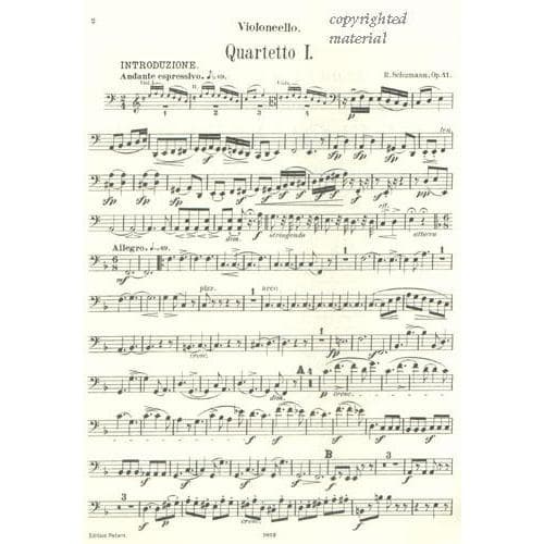 Schumann, Robert - Three Quartets, Op 41 Edited by Herrmann Peters Edition