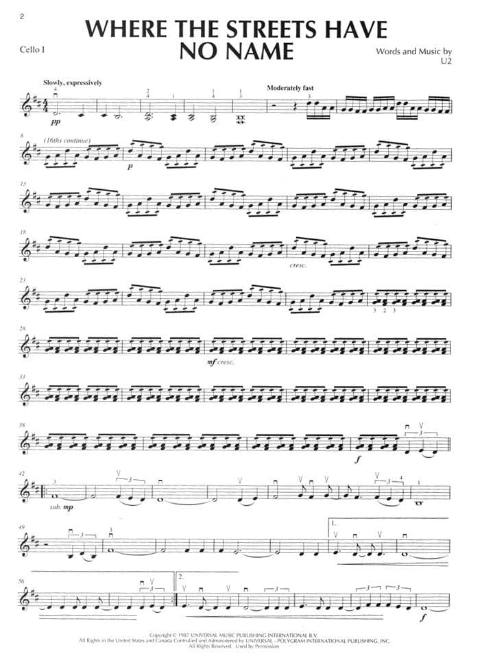 Cello Sheet Music: 2 Cellos