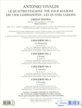 Vivaldi, Antonio - Winter 4 Seasons f minor RV 297 - Violin and Piano - URTEXT - Schott Music