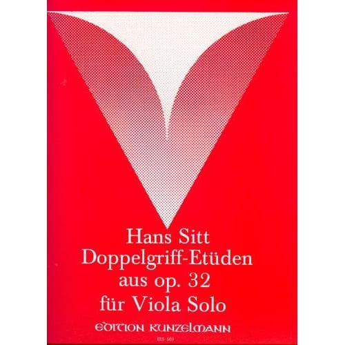 Sitt, Hans - 20 Double Stop Etudes From Op 32 For Viola Solo Edition Kunzelmann