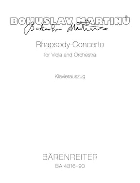 Martinů, Bohuslav - Rhapsody Concerto for Viola, Op 337 (1952) - Viola and Piano - Bärenreiter Verlag