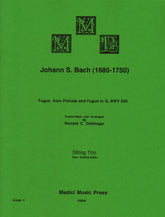 Bach, J.S. - Fugue from Prelude and Fugue in G (BWV 550) - for Two Violins and Viola - arranged by Dishinger - Medici Music Press