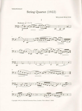 Walton, William - String Quartet (1922) - Set of Parts - edited by Hugh MacDonald - Oxford University Press