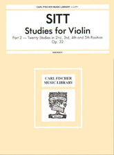 Sitt, Hans - 100 Etudes Op 32, Book 2 - Violin - edited by Gustav Saenger - published by Carl Fischer