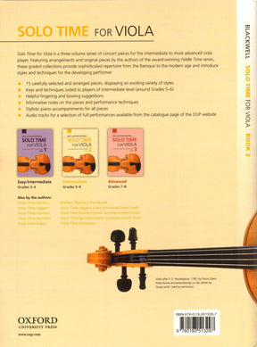 Solo Time for Viola - by Kathy and David Blackwell - Book 2 - for Viola and Piano - Oxford University Press