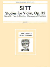 Sitt, Hans - 20 Etudes Op 32, Book 3 - Violin - published by Carl Fischer