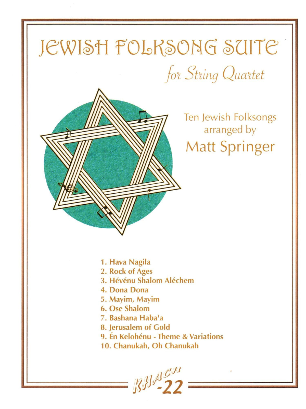 Springer, Matt - Jewish Folksong Suite for String Quartet - Khach-22