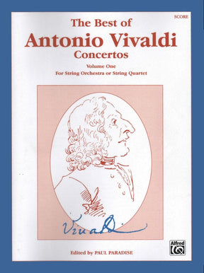 Vivaldi, Antonio - The Best of Antonio Vivaldi, Volume 1 - for String Quartet or String Orchestra - SCORE ONLY - edited by Paul Paradise - Belwin-Mills Publishing