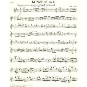 Haydn, Franz Joseph - Concerto No 2 in G Major, Hob VIIa:4 - Violin and Piano - edited by Günter Thomas and Heinz Lohmann - G Henle Verlag