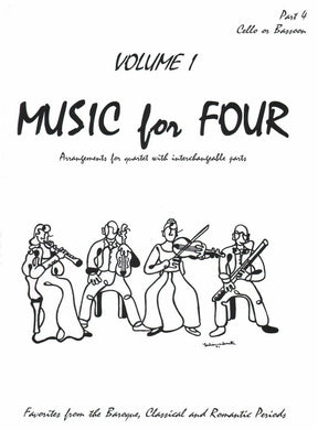 Music for Four, Volume 1 - Part 4 (Cello/Basoon) - arranged by Daniel Kelley - Last Resort Music