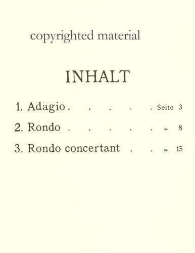 Mozart, WA - Adagio, K 261, and Two Rondos, K 269 and 373 - Violin and Piano - edited by Klengel - Edition Peters