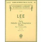 Lee, Sebastian - 40 Melodic and Progressive Etudes, Op 31, Volume 2 (Nos 23-40) - Cello solo - edited by Leo Schulz - G Schirmer Edition