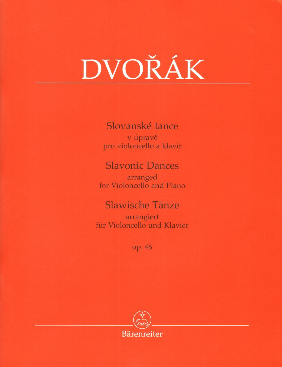 Dvorak, Antonin - Slavonic Dances, Op. 46 - arranged by J. Gemrot - for Cello and Piano - Barenreiter