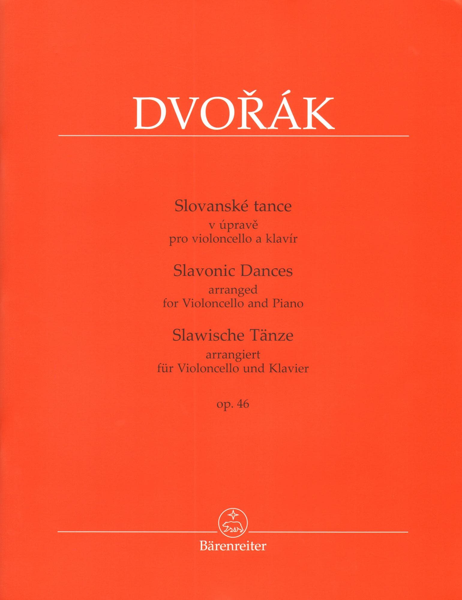 Dvorak, Antonin - Slavonic Dances, Op. 46 - arranged by J. Gemrot - for Cello and Piano - Barenreiter