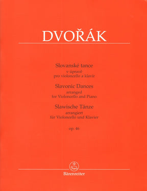 Dvorak, Antonin - Slavonic Dances, Op. 46 - arranged by J. Gemrot - for Cello and Piano - Barenreiter