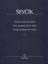 Sevcik, Otakar - 40 Variations Op 3 for Violin - Barenreiter