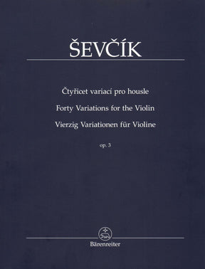 Sevcik, Otakar - 40 Variations Op 3 for Violin - Barenreiter