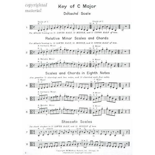 Whistler/Hummel - Intermediate Scales & Bowings, for Viola Published by Rubank Publications