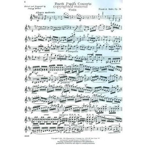 Seitz, Fritz (Friedrich) - Student's Concerto No 4 In D Major Op 15 For Violin and Piano Edited by Mittell Published by G Schirmer