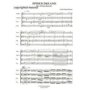 Balakrishnan, David - Spider Dreams (as performed by the Turtle Island String Quartet) - Two Violins, Viola, and Cello - Shar Music Edition