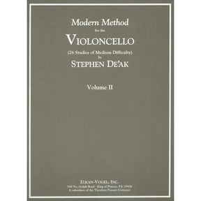 De'ak, Stephen - Modern Method for the Cello Volume 2 - Elkan-Vogel Publication