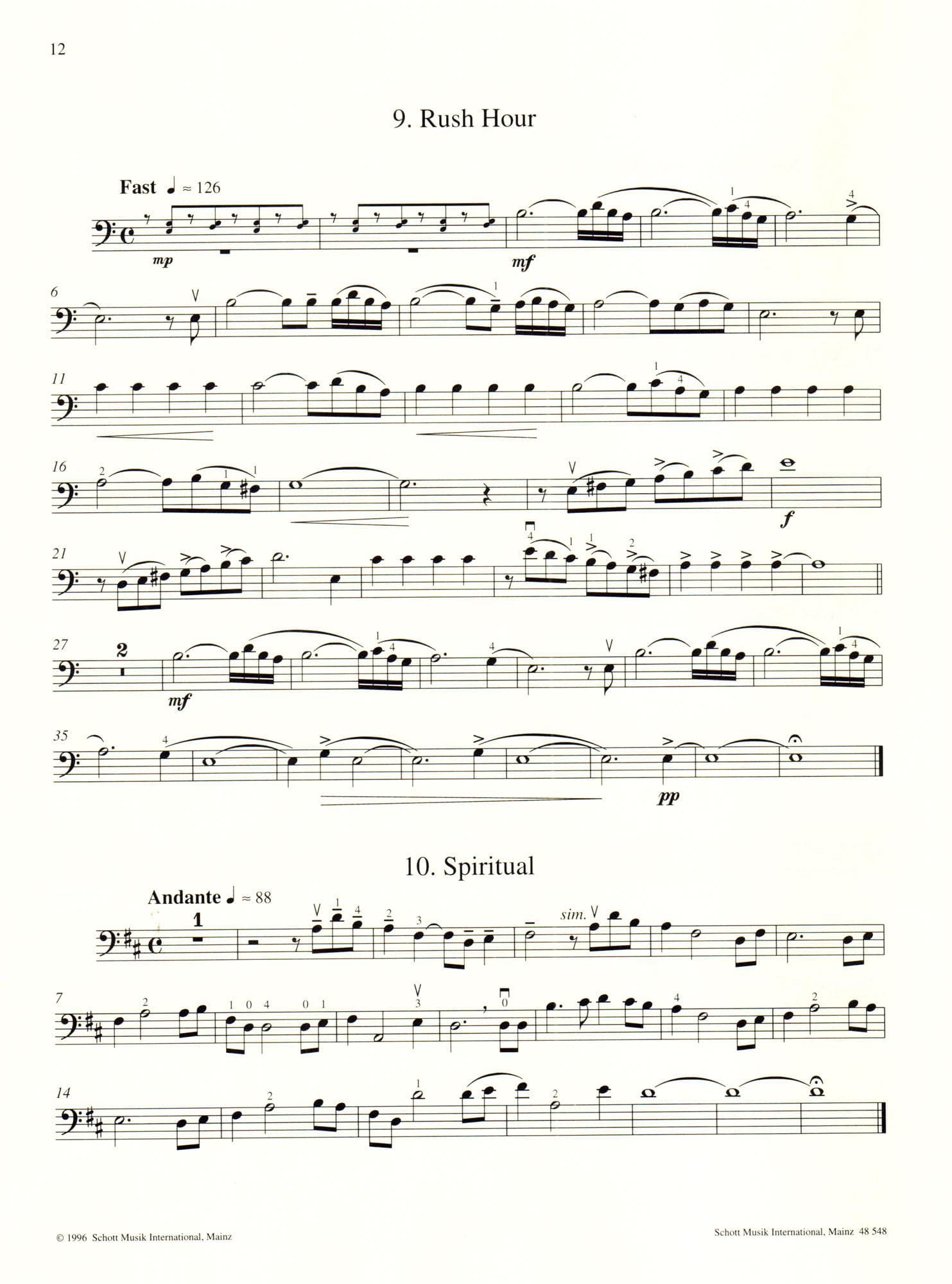 Putz, Eduard - Short Stories: 10 Little Pieces for Cello and Piano - Published by Schott Music