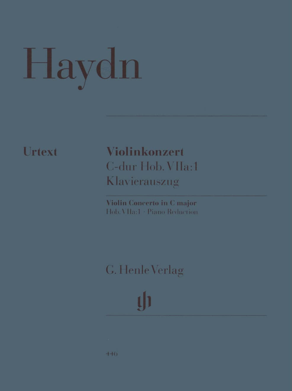 Haydn, Franz Joseph - Concerto No 1 in C Major, Hob VIIa:1 - Violin and Piano - edited by Günter Thomas and Heinz Lohmann - G Henle Verlag URTEXT