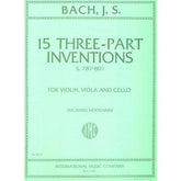 Bach, JS - 15 Three-Part Inventions BWV 787-801 for Violin, Viola and Cello - Arranged by Hofmann - International Edition