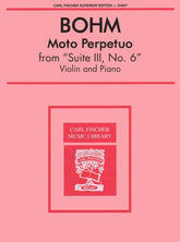 Moto Perpetuo in D Major - Carl Bohm Sheet music for Piano, Violin