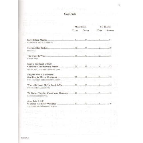 Cello Solos for Worship with Piano Accompaniment by Adams - CD Included