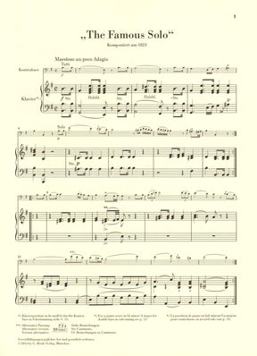 Dragonetti's Famous Solo for Bass and Piano Sheet Music