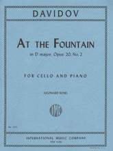 At the Fountain in D Major, Op 20 No 2 - Davidov, Carl - Cello and Piano - edited by Rose - International Music Company