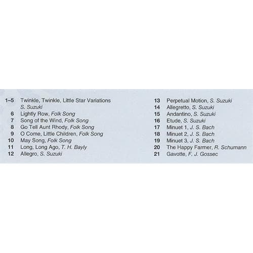 Suzuki Violin School CD, Volume 1, Performed by Cerone