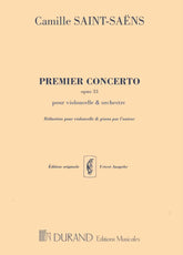 Saint-Saens, Camille - Cello Concerto No 1 in A Minor, Op 33 - for Cello and Piano - Durand