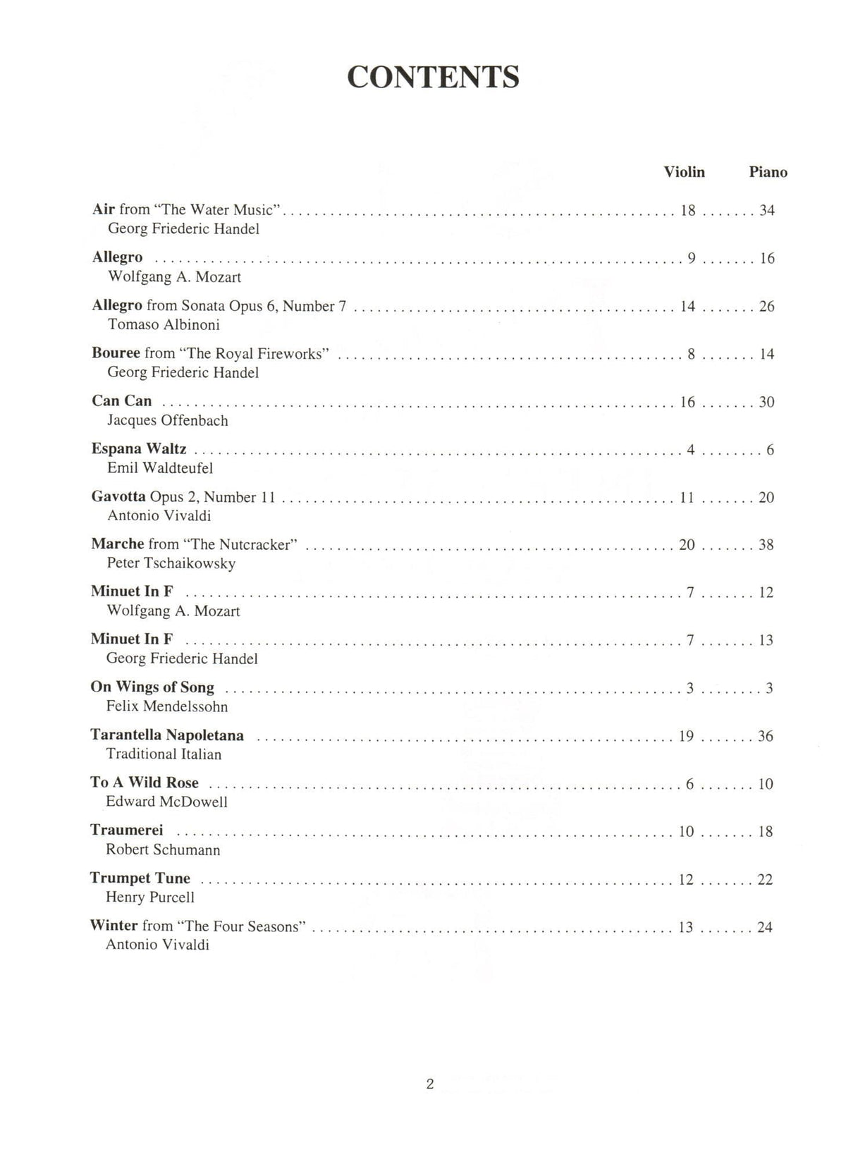 Solo Pieces For The Intermediate Violinist - Violin and Piano - arranged by Craig Duncan - Mel Bay Publications