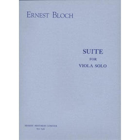 Bloch, Ernest - Suite for Solo Viola - Broude Brothers Edition