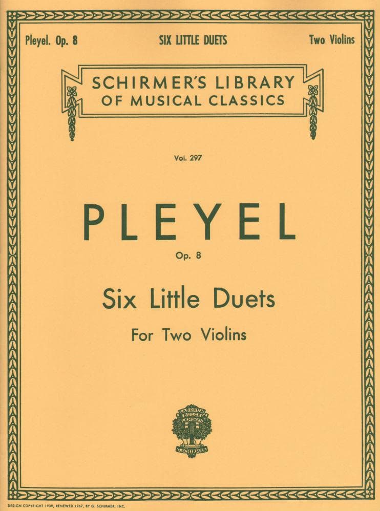 Pleyel, Ignace Joseph - Six Little Duets Op 8 B 538 - 543 For Two Viol