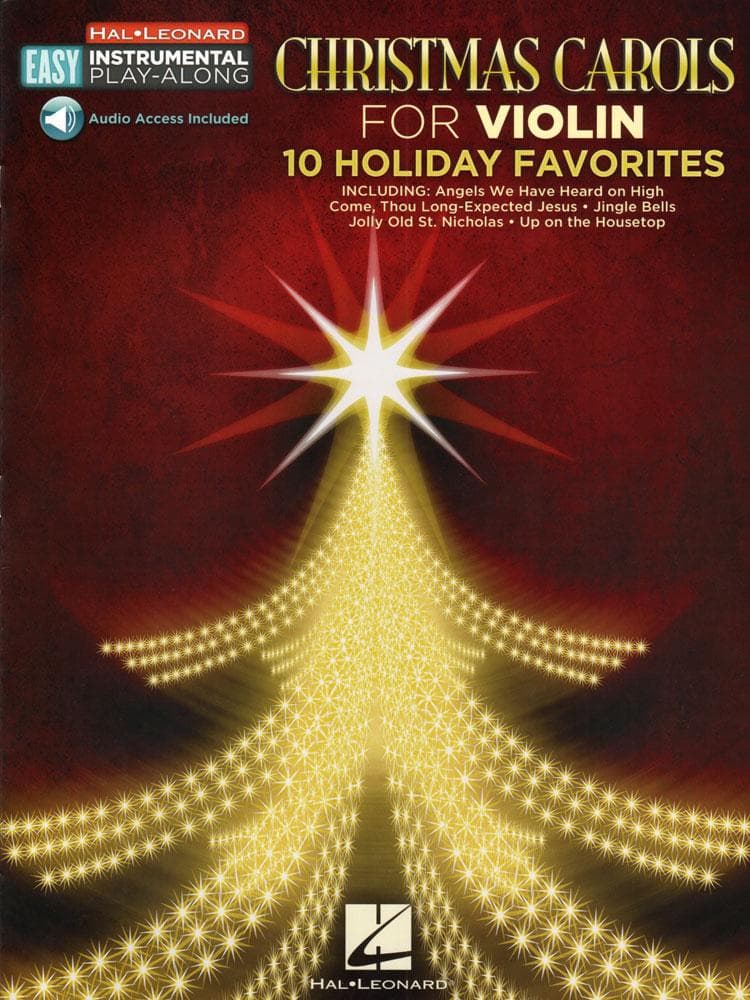 Christmas Carols for Violin, 10 Holiday Favorites - arranged by Peter Deneff - Audio Play-Along - Hal Leonard