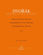 Dvorak, Antonin - String Quartet No. 10 in E-flat Major – Op 51 - Parts Only - edited by Schick - Barenreiter URTEXT